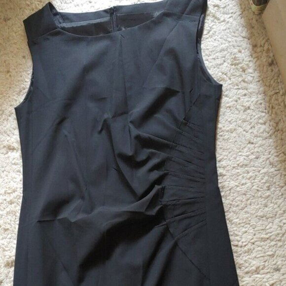 HUGO BOSS Daverla Dress Little Black Wool Career Professional Sheath Sleevless - Picture 2 of 12